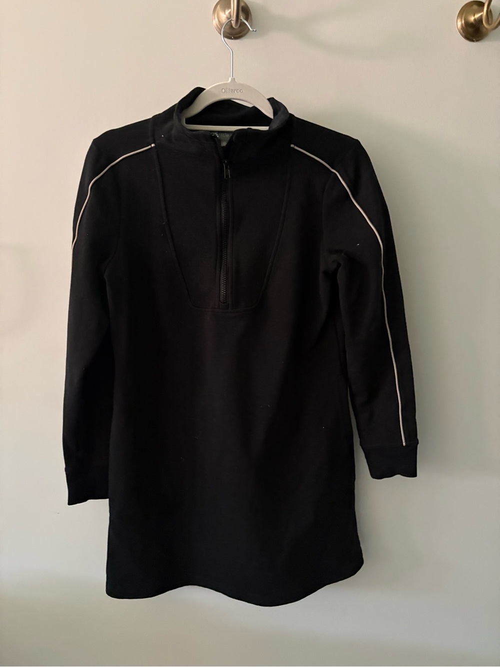 Title nine Black Pullover Dress with White Piping